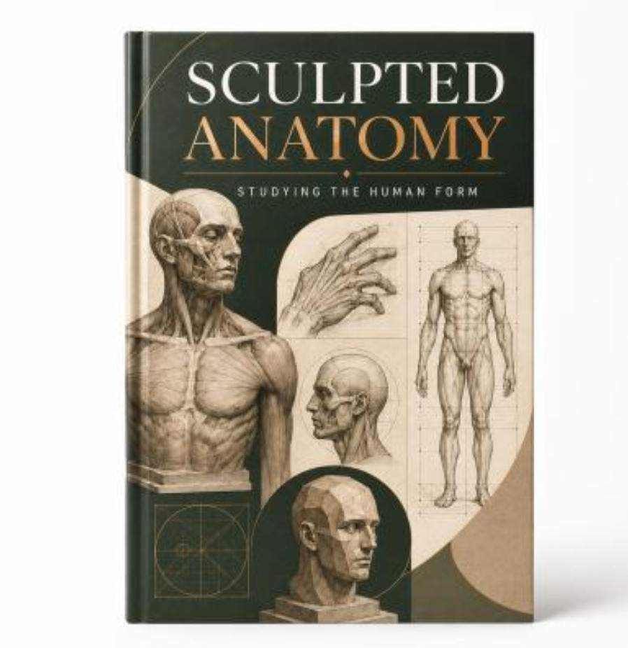 Sculpted Anatomy: Studying the Human Form - Artistic Anatomy Reference Book for Drawing, Sculpture and Figure Design